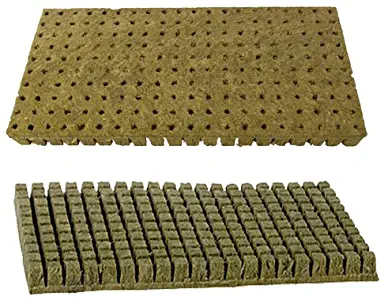 Grodan A-OK 1"x1" Sheet of 200 Rockwool / Stonewool Starter Cubes for Cuttings, Cloning, Plant Propagation, and Seed Starting