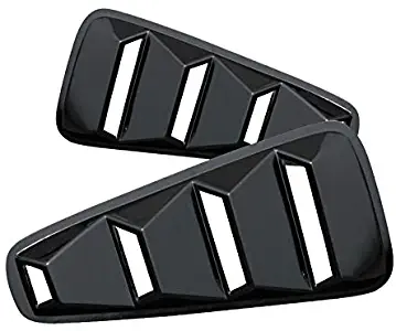 UMS 2005-2014 Ford Mustang Shelby Bullitt Gt 2 Dr Coupe, Black 1/4 Quarter Window Scoop Louver