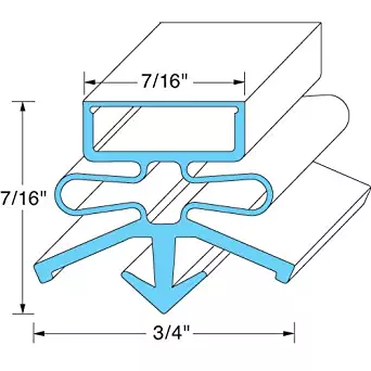 Beverage Air 703-372Caa Door Gasket 22 3/8" X 31 3/8" Snap-In Mount For Beverage Air Bb58 Bb68 741005