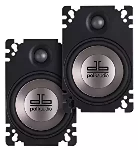 Polk Audio DB461P 4x6-Inch Coaxial Plate-Style Speakers (Pair, Black)