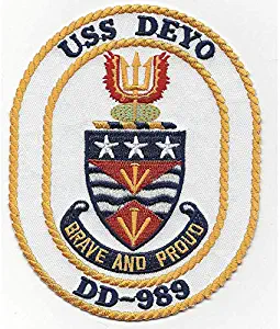 5" Navy USS DD-989 DEYO Spruance Embroidered Patch