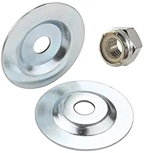 OD3-1/10'' x ID 5/8'' Bench Grinder Arbor Washer/Flange With a Hex Lock Nut For Grinding/Wire Wheel,2PCS