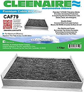 Cleenaire CAF79 The Most Advanced Protection Against Dust, Smog, Gases, Odors and Allergens, Cabin Air Filter For 15-18 Ford F-150