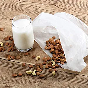 Glotoch 2-pack Best Nut Milk Bag,12"X12" Fine Mesh Commercial Grade Reusable,All Purpose Food Strainer- Nutmilk, Juicing, Coffees - Ultra Fine Mesh Nylon Cheese Cloth - Food Grade BPA-Free