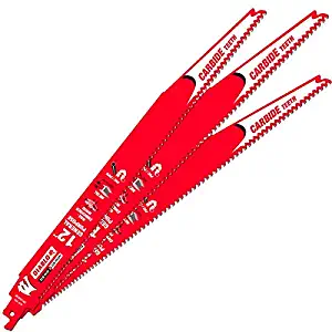 Freud DS1209CGP3 Diablo 12" Carbide Tipped General Purpose Reciprocating Blade 9-6 TPI (3/32"-1/4") (3 Pack)