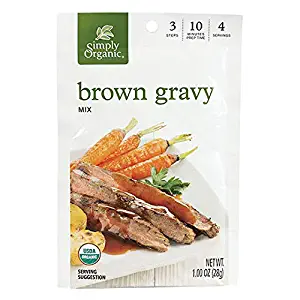 Simply Organic Brown Gravy Mix, Certified Organic, Gluten-Free | 1 oz | Pack of 12