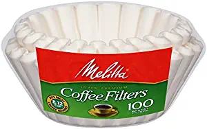 Melitta8-12 Cup Basket Coffee Filters, White, 100 Count (Pack of 24)