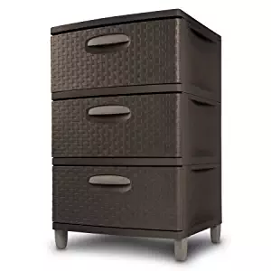 STERILITE 3 Weave Drawer Storage Unit, Espresso