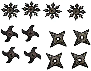 Proforce Rubber Ninja Shuriken Throwing Stars Set of 12