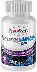 VasoCorp NeuropAWAY Neurop Pain Relief | 60 Capsules Night Nerve Pain Relief and neurop Pain Relief for feet, neurop Treatment for Burning Numbness Pain in Legs and feet Vitamin Supplement