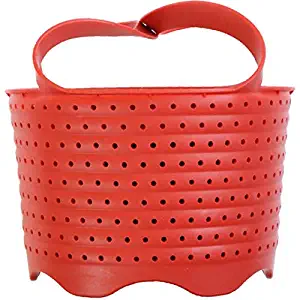 Avokado Silicone Steamer Basket Compatible with 6qt Instant Pot and Ninja Foodi - Perfect Pressure Cooker Accessory Protects your Non-Scratch IP Inserts - Rust and Dent Free (6 Qt Red)