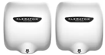 Excel Dryer XLERATOReco XL-BW-ECO 1.1N High Speed Automatic Hand Dryer, White Thermoset BMC Cover (No Heat) GreenSpec Listed and LEED Credits with Noise Reduction Nozzle,110/120V 500 Watts (Pack of 2)