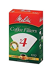 Melitta 624102 #4 White Coffee Filters 100 Count