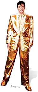 Star Cutouts, Elvis Presley (Gold Lamé Suit), Cardboard Cutout Stand-Up, Celebrity Life-Size Stand-In - 72" x 25"