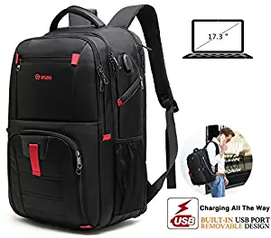 17.3 Inch Laptop Backpack, TSA Approved Backpack with USB Charger Port, Extra Large Laptop Backpack for Women/Men, Waterproof Business Travel College Backpack with Luggage Strap Fits 17 Inch Laptop