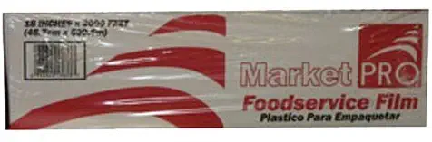 Reynolds Marketpro, Food Wrap Clear PVC Film, Foodservice 12-Inch x 2000-Feet Roll with Cutter Box